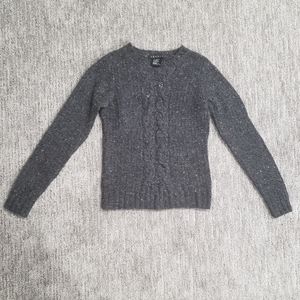 Theory Size P (00/0) 100% Lambswool Gray Crewneck Sweater